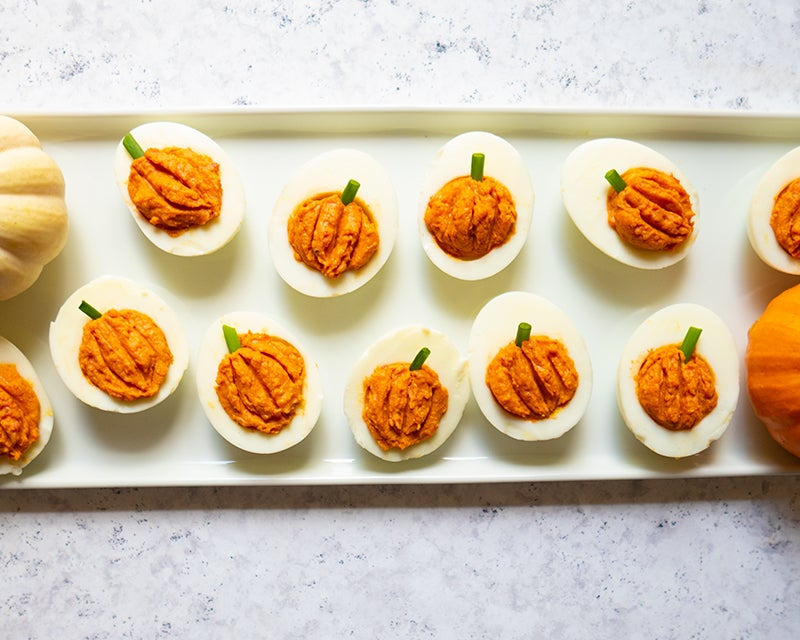 Jack-o'-Lantern Deviled Eggs